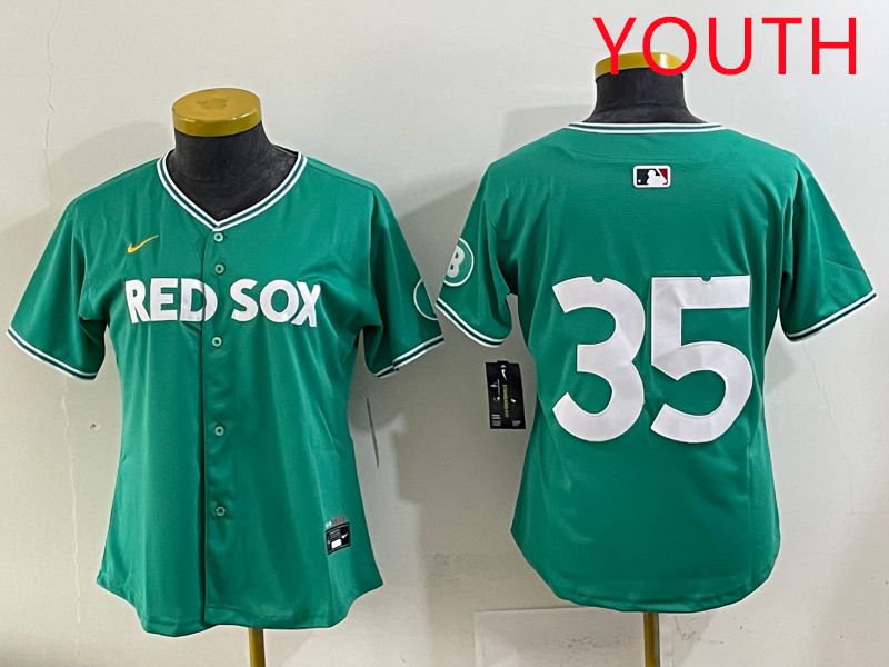 Youth 2025 Boston Red Sox #35 No Name Dark Green Joint Name Nike MLB Jersey style 1->youth mlb jersey->Youth Jersey